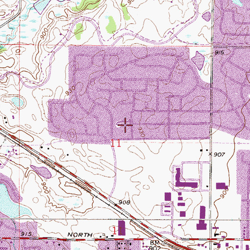 Topographic Map of Forest View Pond Park, MN