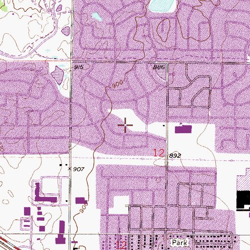 Topographic Map of Maple Valley Trails, MN