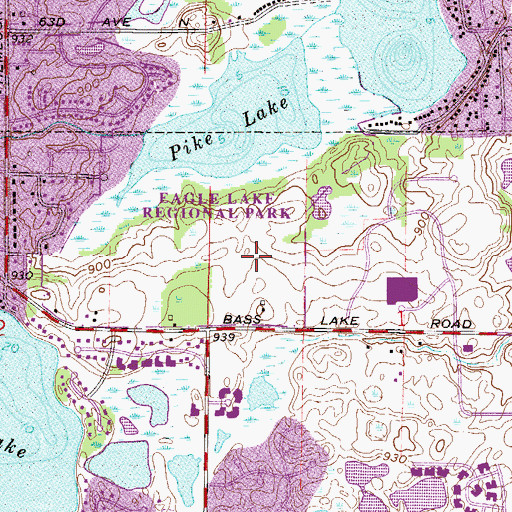 Topographic Map of Eagle Lake Golf Center, MN