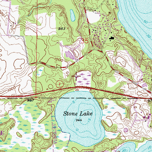 Topographic Map of Lake Minnetonka Regional Park, MN