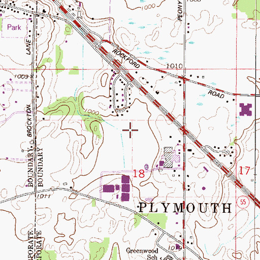 Topographic Map of B and V Golf Course, MN