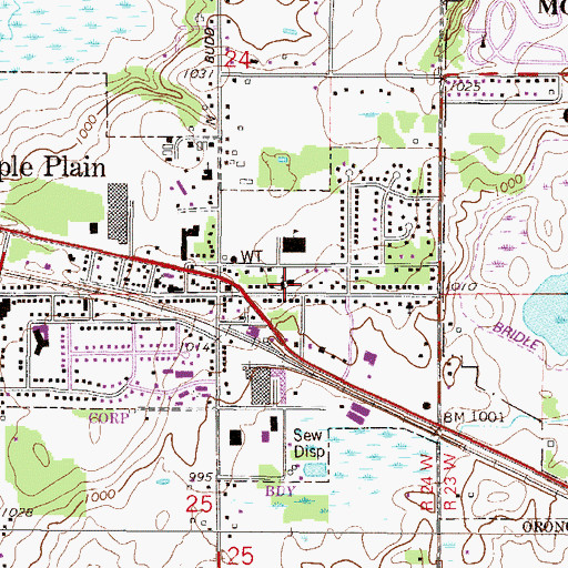 Topographic Map of Christ Lutheran Church, MN