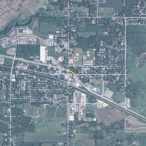 Aerial/Satellite Image of Maple Plain Library, MN