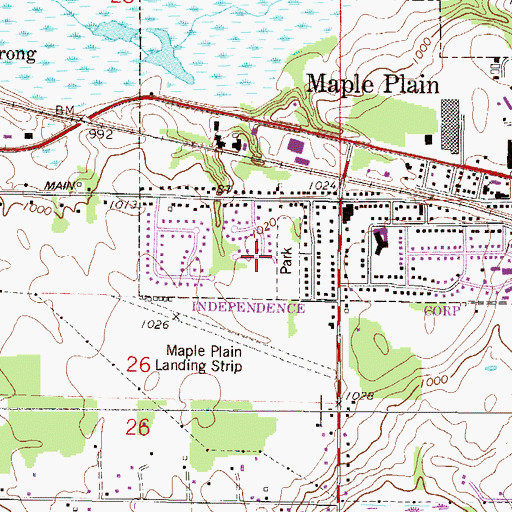 Topographic Map of Maple Plain Police Department, MN