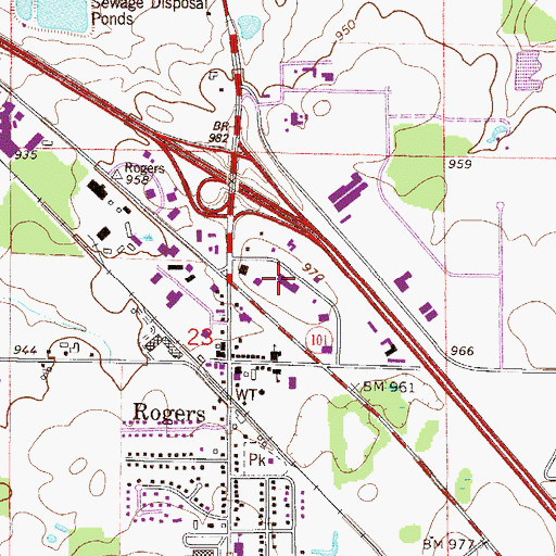 Topographic Map of Northwest Family Physicians, MN