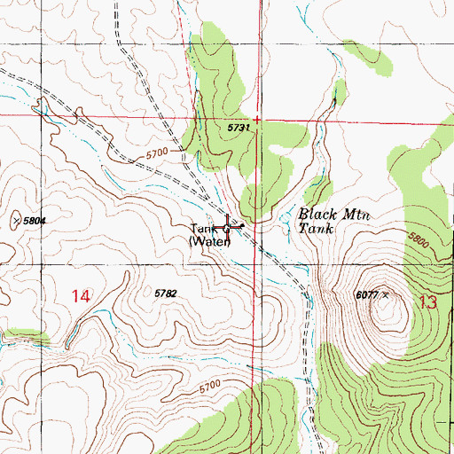 Topographic Map of Tank G, AZ