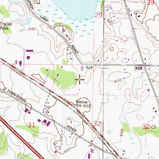 Topographic Map of French Lake Open Golf Course, MN