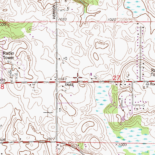 Topographic Map of Greenfield Fire Department, MN