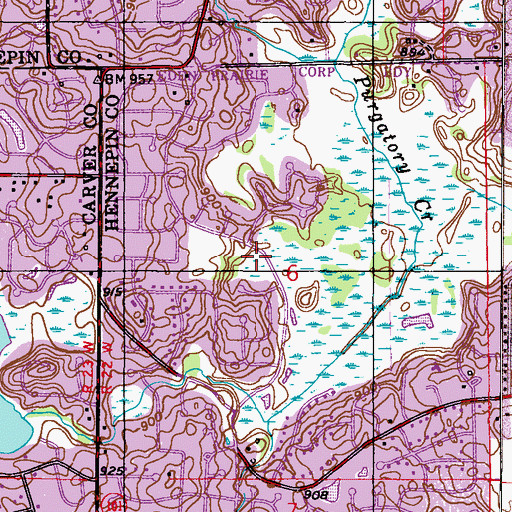 Topographic Map of Windham Knoll Park, MN
