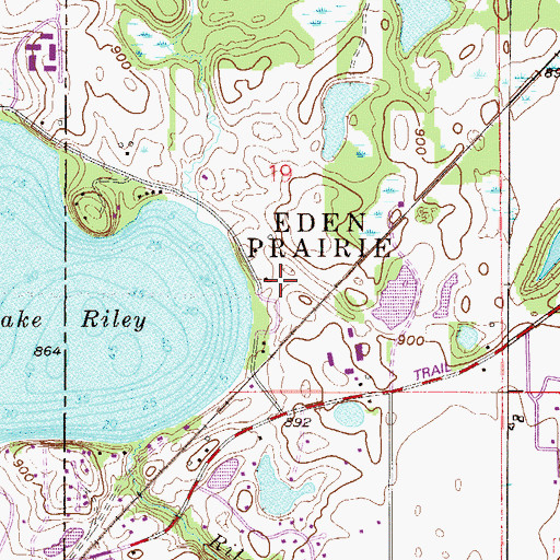Topographic Map of Riley Lake Park, MN