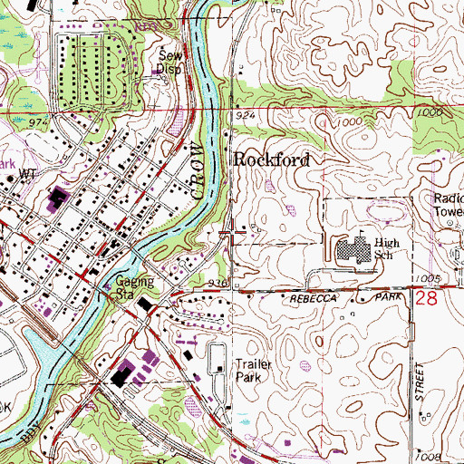 Topographic Map of Jehovah's Witnesses, MN