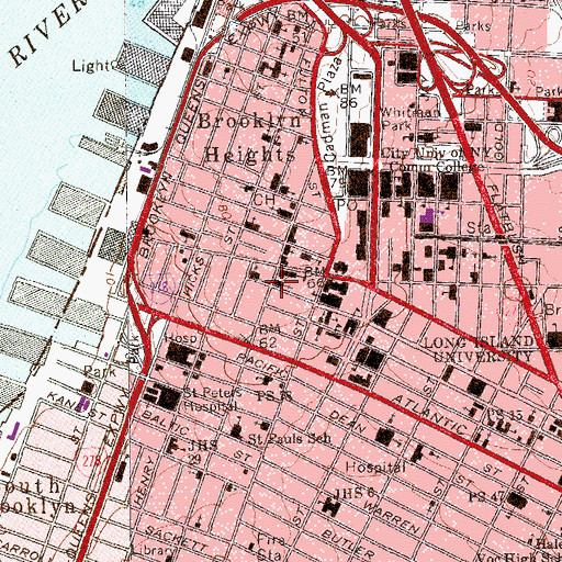 Topographic Map of Saint Ann's Episcopal Church (historical), NY
