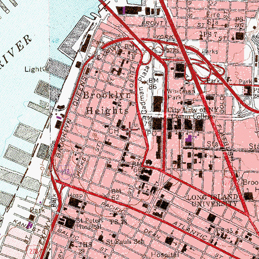 Topographic Map of Crescent Athletic Club (historical), NY