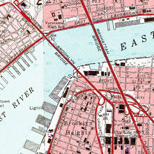 Topographic Map of New York Marine Company 7 (historical), NY