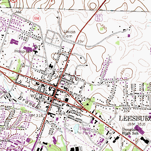 Topographic Map of Rotary Park, VA