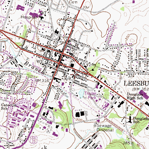 Topographic Map of Raflo Park, VA