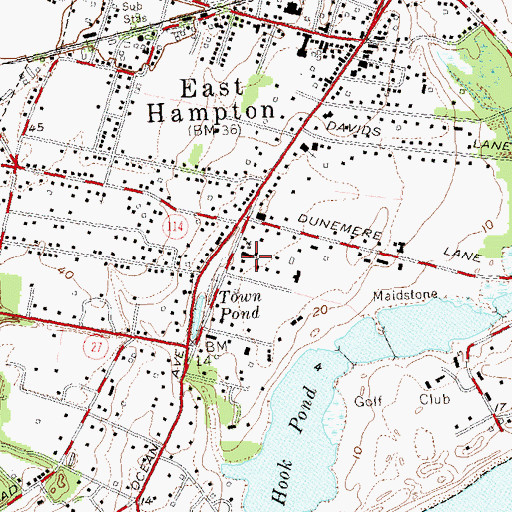 Topographic Map of Saint Luke Episcopal Church, NY