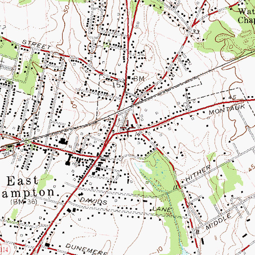Topographic Map of First United Methodist Church, NY
