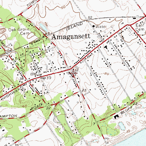 Topographic Map of First Presbyterian Church, NY