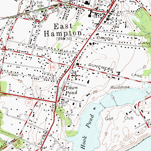 Topographic Map of Saint Luke's Memorial Garden, NY