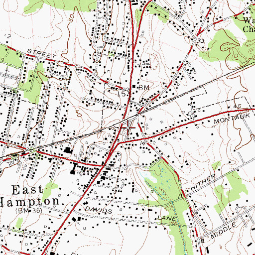 Topographic Map of North End Cemetery, NY