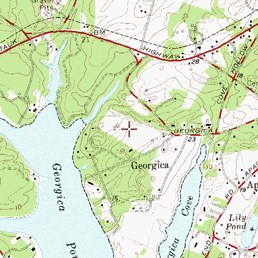 Topographic Map of Fulling Mill Farm Preserve, NY