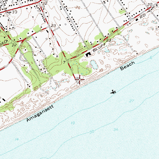 Topographic Map of Atlantic Double Dunes Preserve, NY