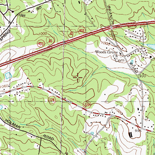 Topographic Map of Frank N Osborne Middle School, GA