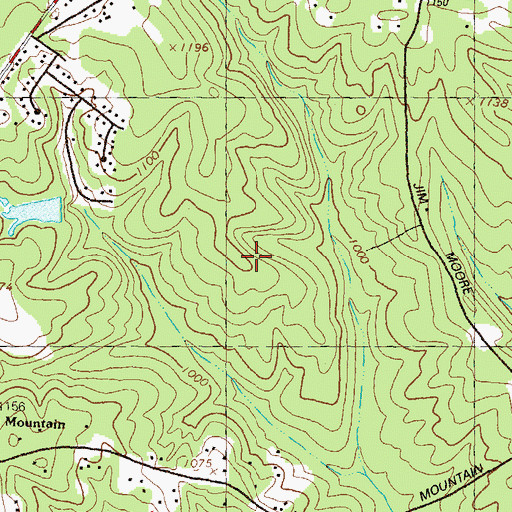 Topographic Map of Hamilton Mill Golf Club, GA