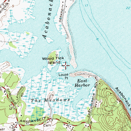 Topographic Map of Edwards Island Sanctuary, NY