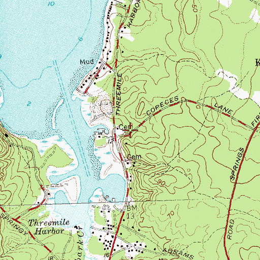 Topographic Map of Richard King Cemetery, NY