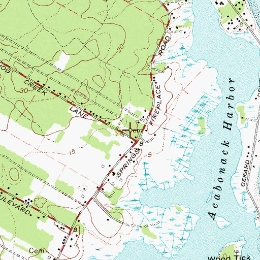 Topographic Map of John Parsons Family Cemetery, NY