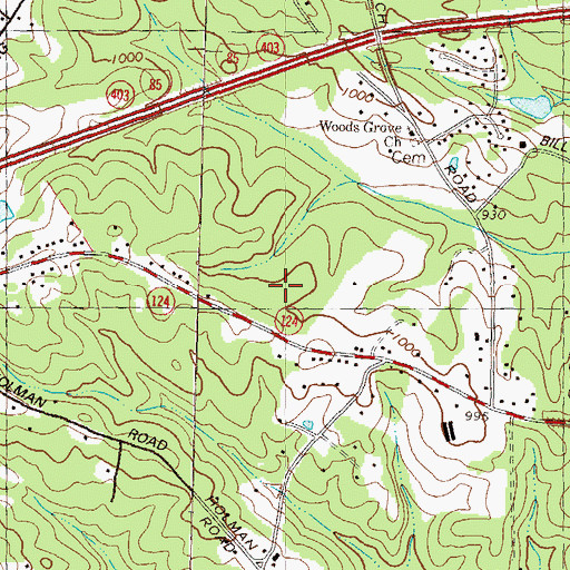 Topographic Map of Duncan Creek Elementary School, GA