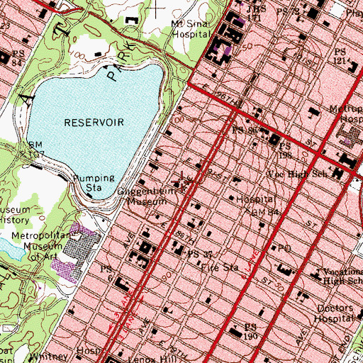 Topographic Map of Beloved Disciple Protestant Episcopal Church (historical), NY
