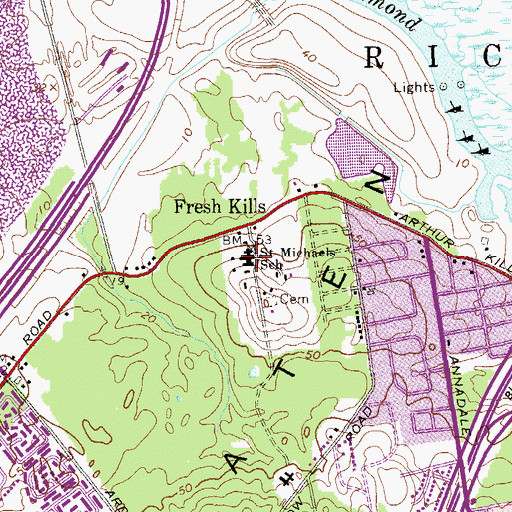 Topographic Map of Saint Michaels Foundling Home (historical), NY