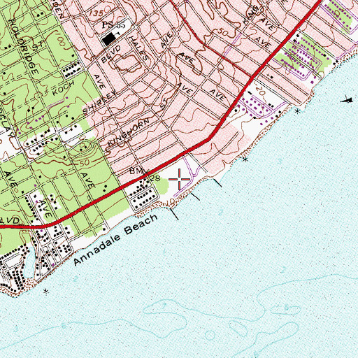 Topographic Map of Sea Breeze Childrens Hospital (historical), NY