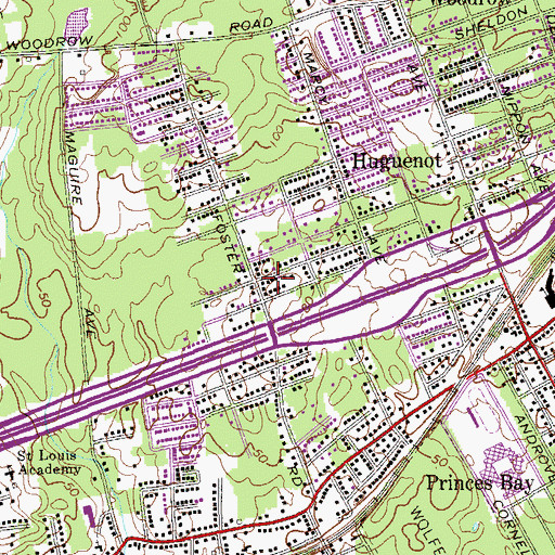 Topographic Map of Grade School Number 43 (historical), NY