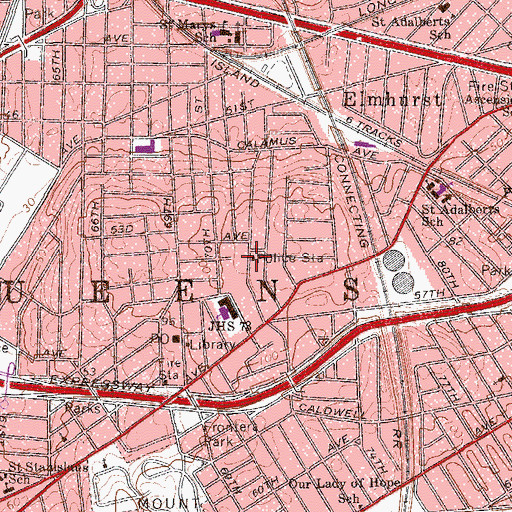 Topographic Map of Onehundredtwelfth Precinct House (historical), NY