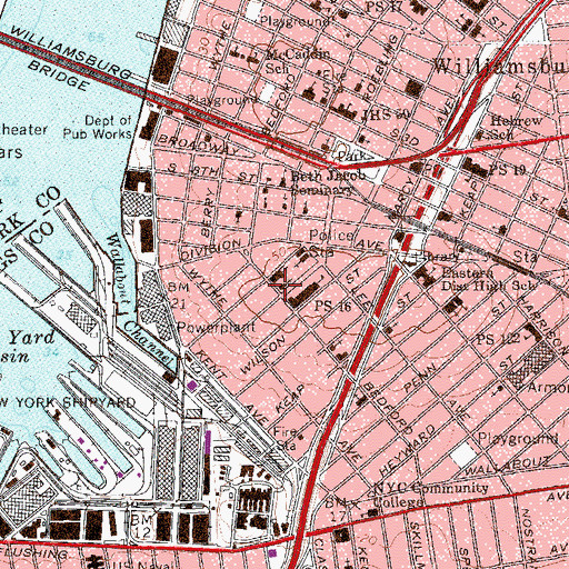 Topographic Map of Congress Club (historical), NY