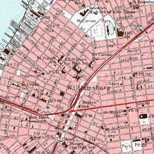 Topographic Map of Convent of the Order of Saint Dominic (historical), NY