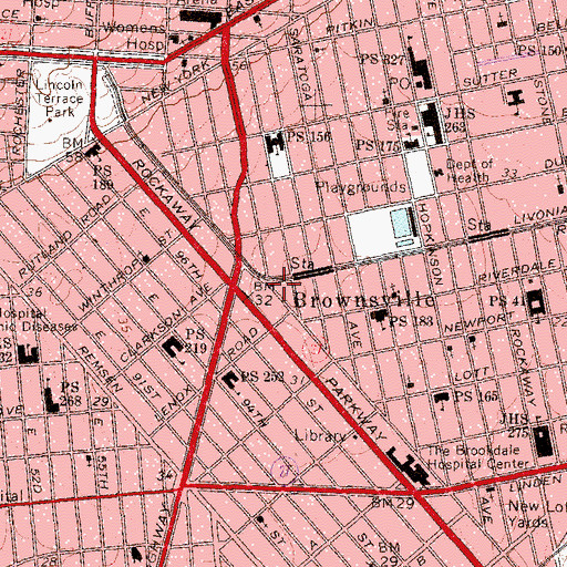 Topographic Map of New York Squad Company 4 (historical), NY