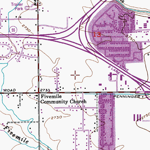 Topographic Map of Bureau of Land Management Idaho State Office, ID