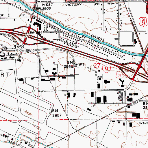 Topographic Map of Bureau of Land Management Boise District, ID
