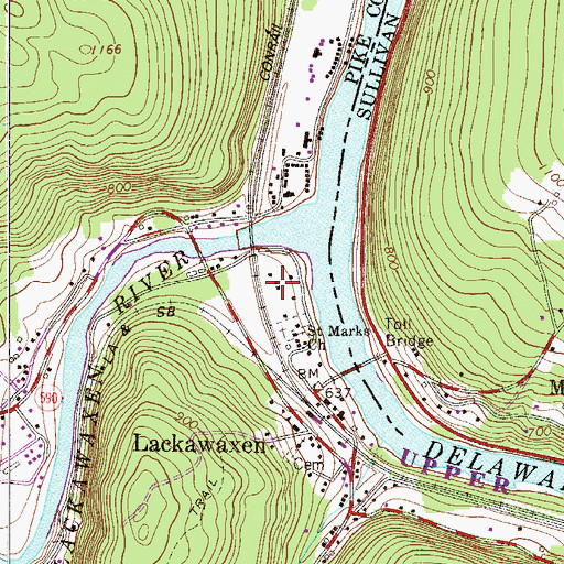 Topographic Map of Zane Grey Museum, PA