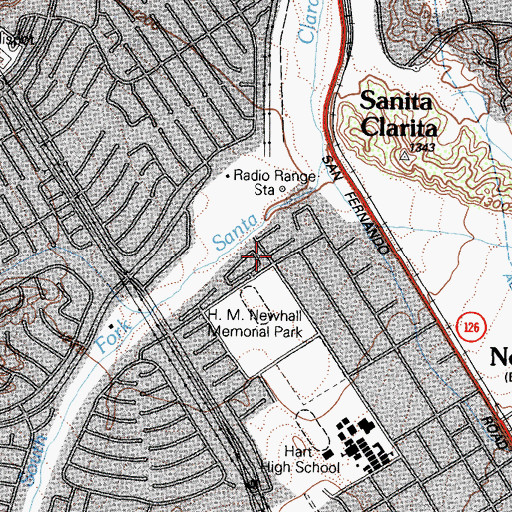 Topographic Map of Kingdom of Hall Jehovah's Witnesses, CA