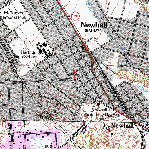 Topographic Map of Home of Christ, CA