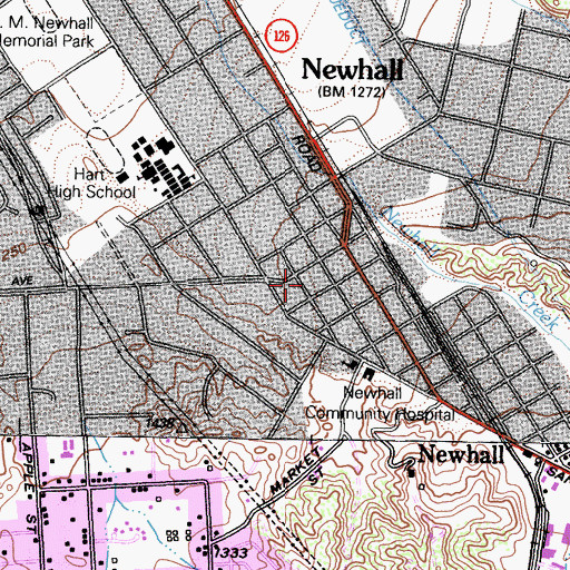 Topographic Map of Destiny Christian Center, CA