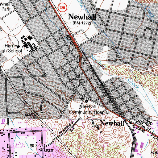 Topographic Map of Centro De Amor Cristiano, CA