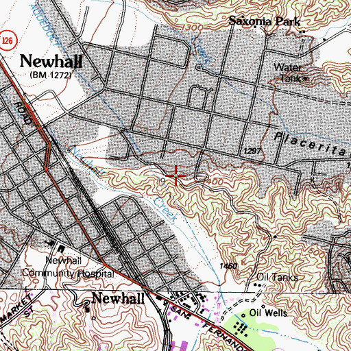 Topographic Map of Slight Hall, CA