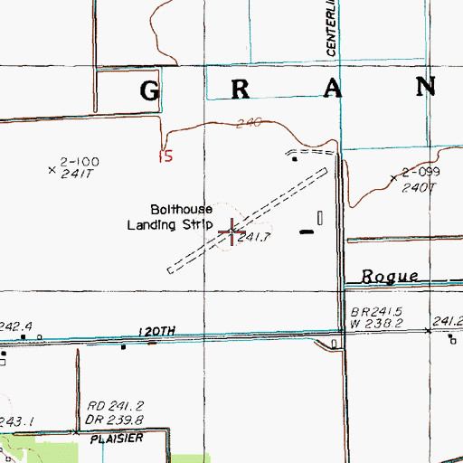 Topographic Map of Bolthouse Landing Strip (historical), MI